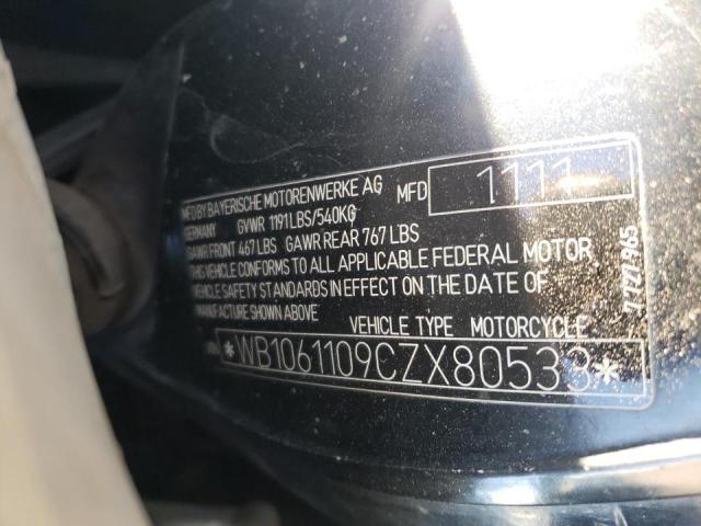 2012 BMW K1600 GT WB1061109CZX80533