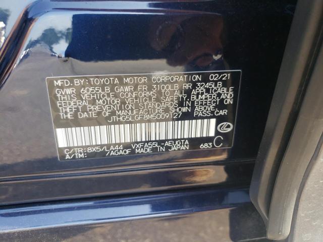 2021 LEXUS LS 500 JTHG5LGF8M5009127