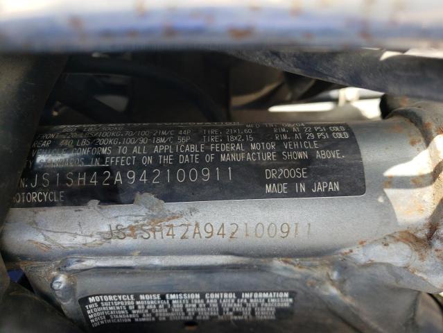 2004 SUZUKI DR200 JS1SH42A942100911