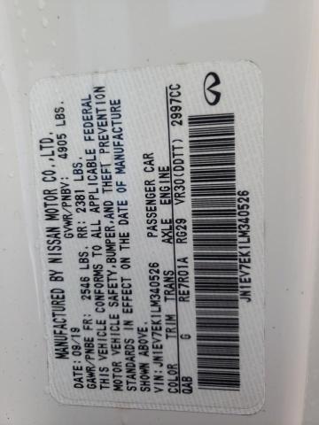 2020 INFINITI Q60 PURE JN1EV7EK1LM340526