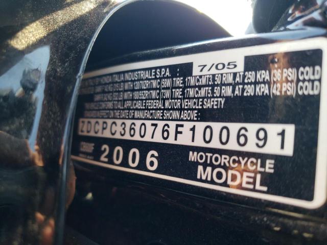 2006 HONDA CB600 F ZDCPC36076F100691