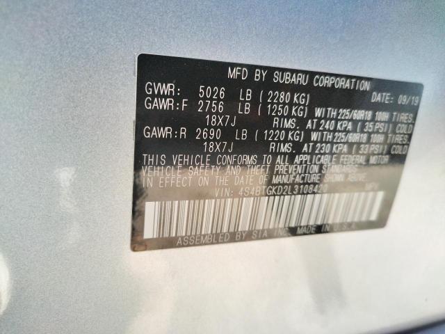 2020 SUBARU OUTBACK ON 4S4BTGKD2L3108420