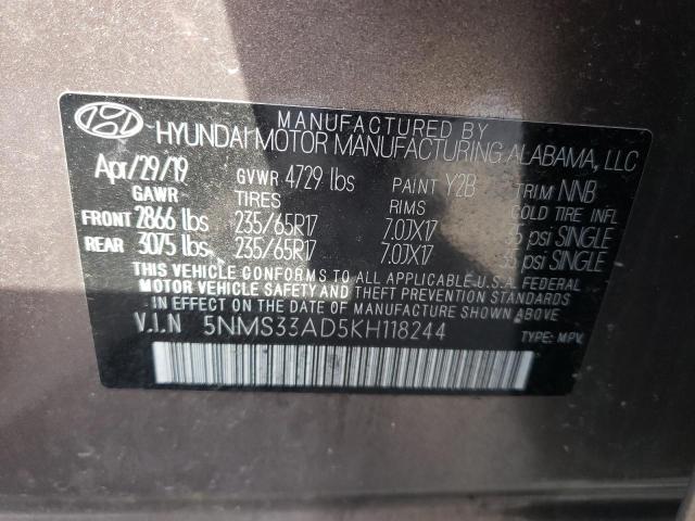 2019 HYUNDAI 150 5NMS33AD5KH118244