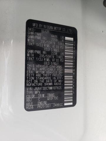 2021 NISSAN ROGUE PLAT JN8AT3DC7MW107605