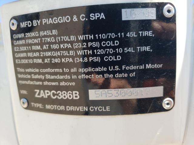 2010 VESPA LX 50 ZAPC386B5A5300017