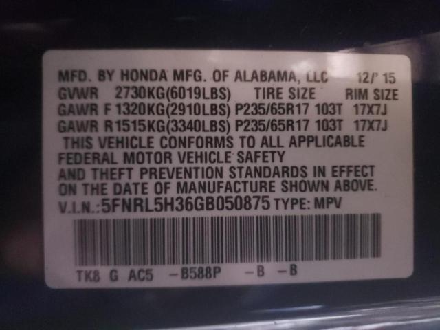 2016 HONDA ODYSSEY SE - 5FNRL5H36GB050875