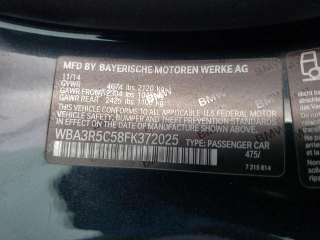 2015 BMW 435 XI WBA3R5C58FK372025
