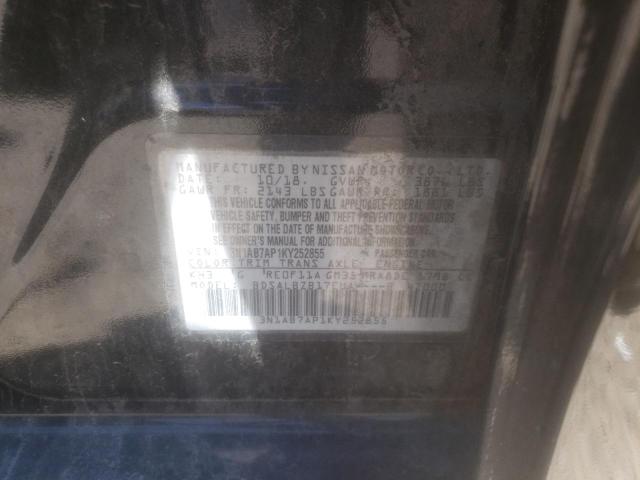 3N1AB7AP1KY252855 Nissan SENTRA S