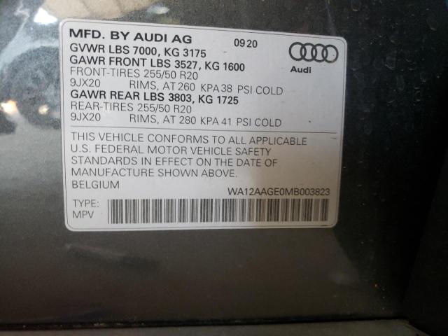 2021 AUDI E-TRON SPO WA12AAGE0MB003823
