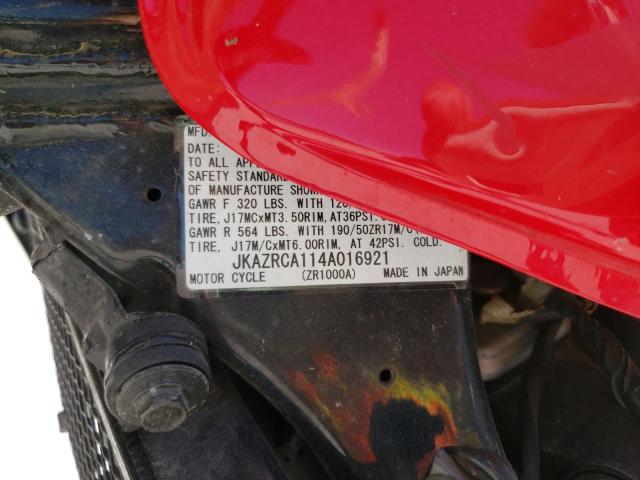 2004 KAWASAKI Z1000 JKAZRCA114A016921