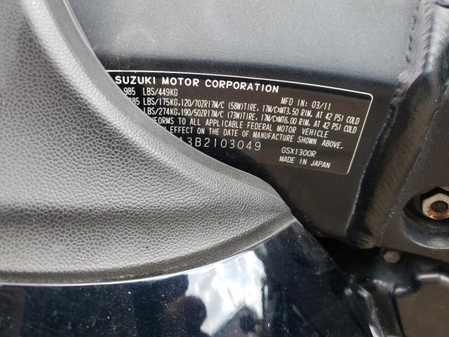 2011 SUZUKI GSX1300 R JS1GX72A3B2103049