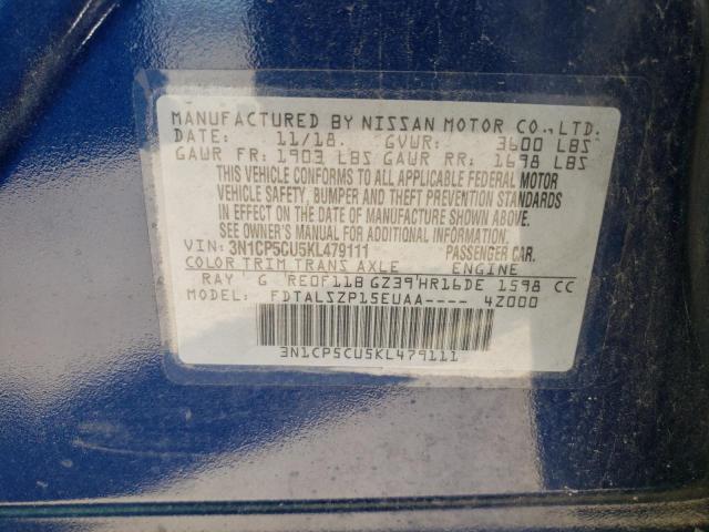 2019 NISSAN KICKS S 3N1CP5CU5KL479111