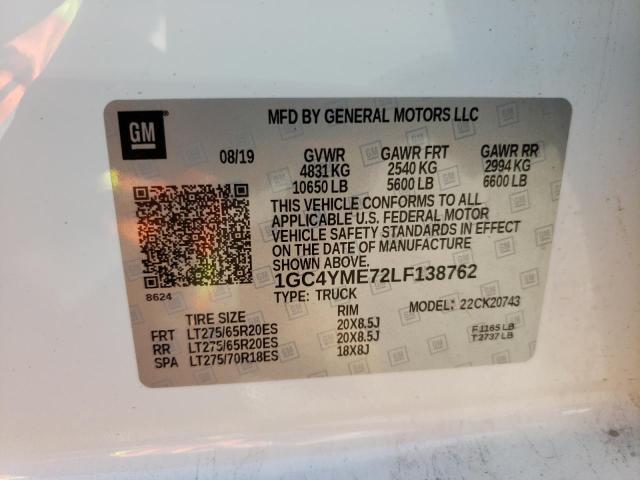 2020 CHEVROLET K2500 SILV 1GC4YME72LF138762
