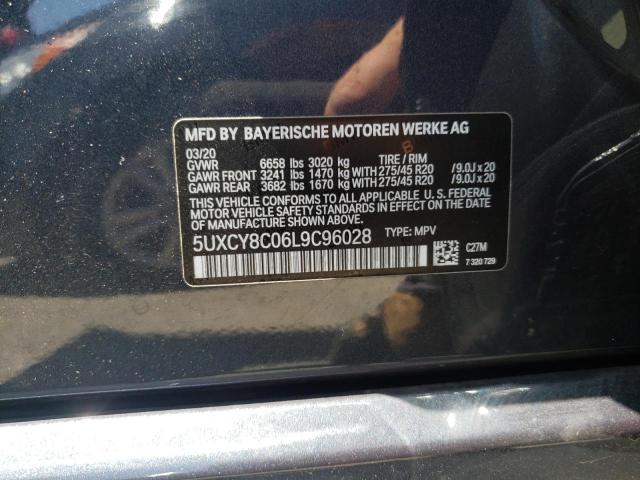 2020 BMW X6 M50I 5UXCY8C06L9C96028