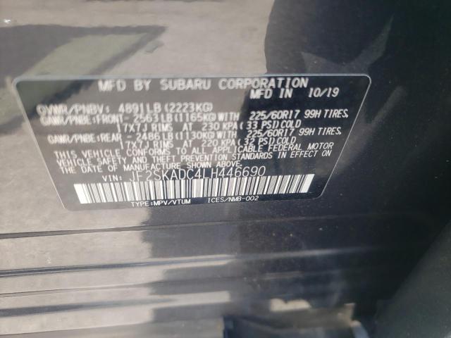 2020 SUBARU FORESTER JF2SKADC4LH446690