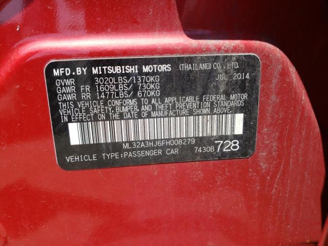 2015 MITSUBISHI MIRAGE DE ML32A3HJ6FH008279