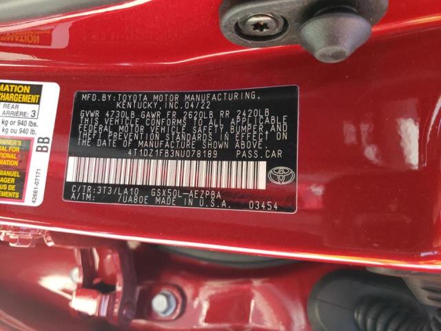 2022 TOYOTA AVALON LIM 4T1DZ1FB3NU078189