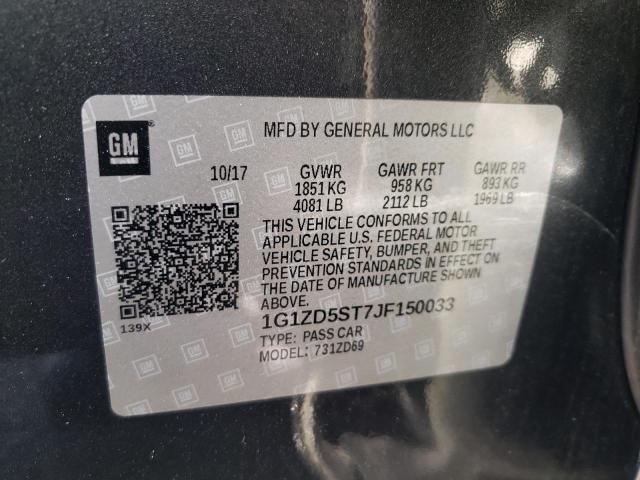 2018 CHEVROLET MALIBU L 1G1ZD5ST7JF150033