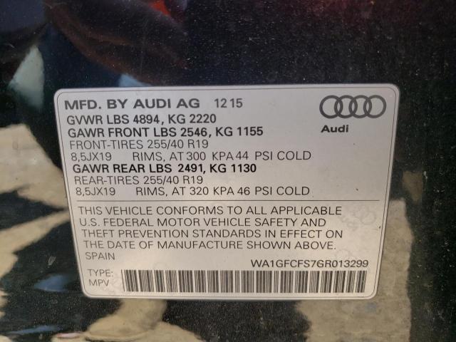 2016 AUDI Q3 WA1GFCFS7GR013299