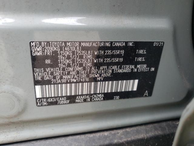 2021 TOYOTA RAV4 XLE P 2T3A1RFV1MW174816