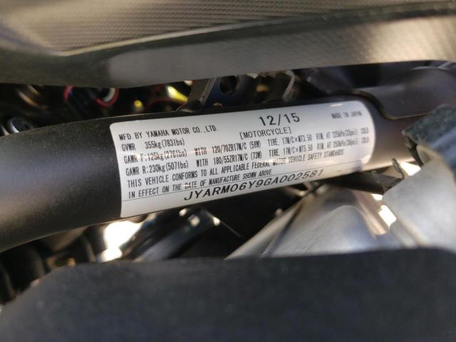 2016 YAMAHA FZ07 C JYARM06Y9GA002581