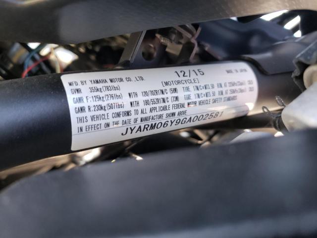 2016 YAMAHA FZ07 C JYARM06Y9GA002581