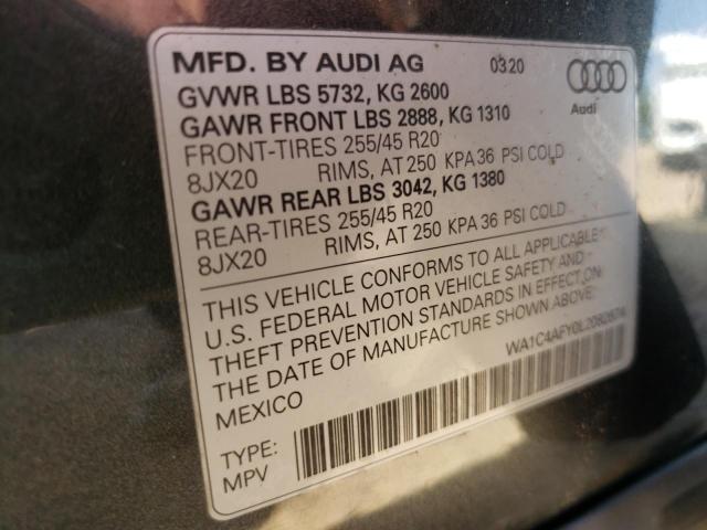 2020 AUDI SQ5 PRESTI WA1C4AFY0L2082674