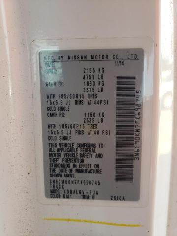 2015 NISSAN NV 3N6CM0KN7FK698745