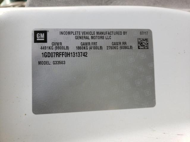 2017 GMC SAVANA CUT 1GD07RFF0H1313742