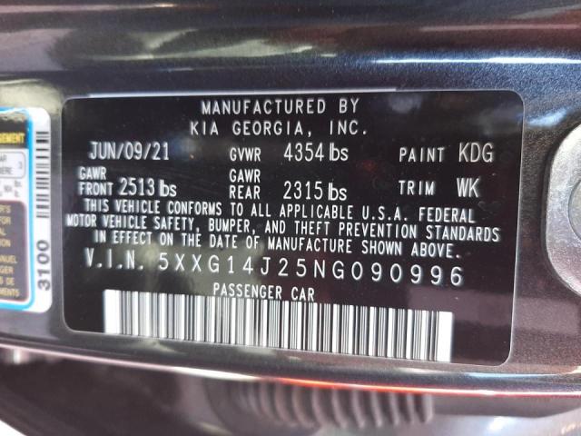 2022 KIA K5 LXS - 5XXG14J25NG090996