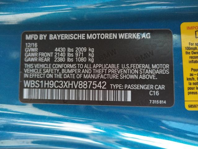2017 BMW M2 WBS1H9C3XHV887542