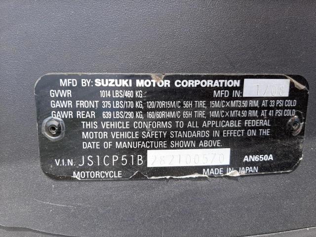 2008 SUZUKI AN650 A JS1CP51B282100570