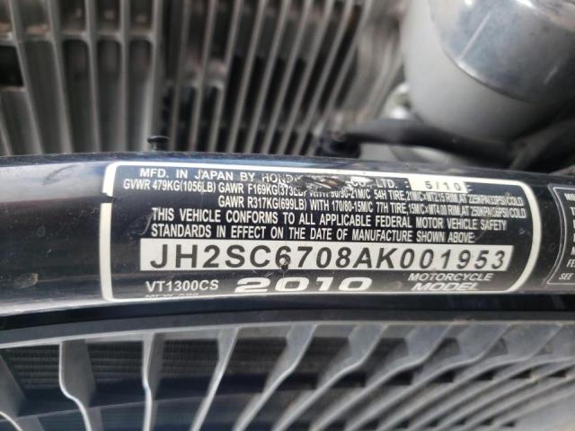 2010 HONDA VT1300 CS JH2SC6708AK001953