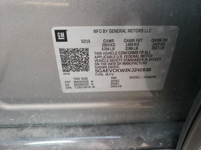 2019 BUICK ENCLAVE AV 5GAEVCKW3KJ240930