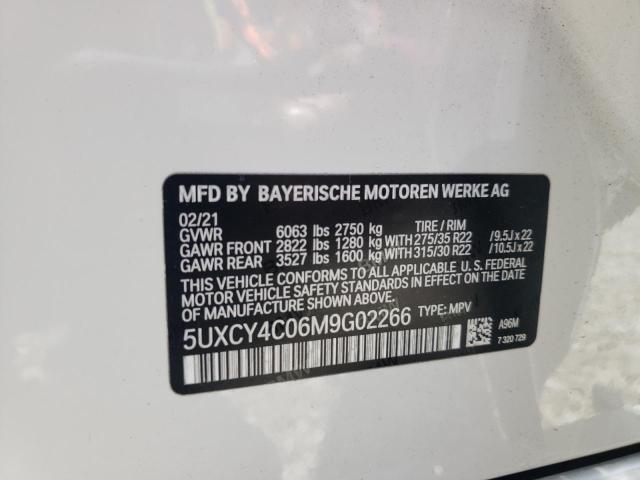 2021 BMW X6 SDRIVE 5UXCY4C06M9G02266