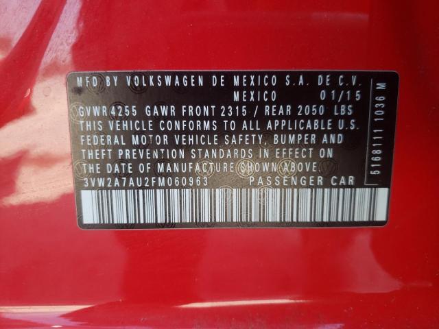 2015 VOLKSWAGEN GOLF TDI 3VW2A7AU2FM060963