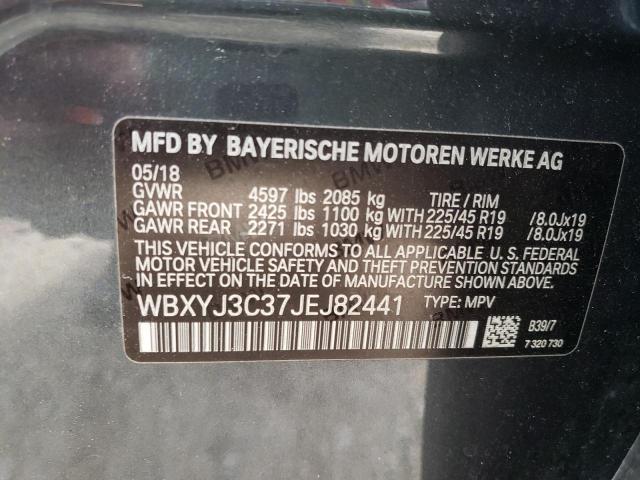 2018 BMW X2 SDRIVE2 WBXYJ3C37JEJ82441