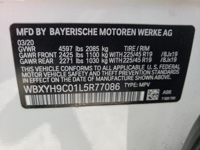 2020 BMW X2 SDRIVE2 WBXYH9C01L5R77086