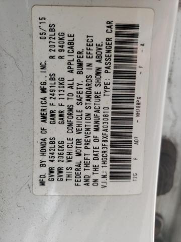 2015 HONDA ACCORD EX- 1HGCR3F8XFA030810