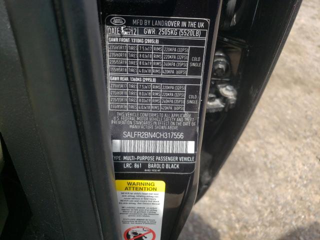 LAND ROVER LR2 2012 BLACK Photo 10