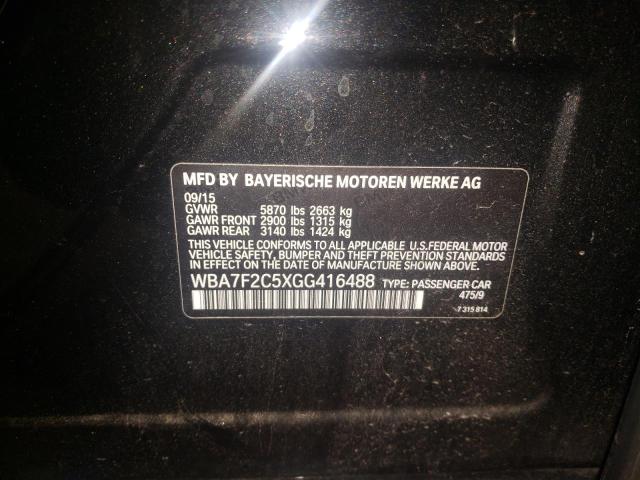 2016 BMW 750I XDRIV WBA7F2C5XGG416488