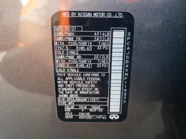 2021 INFINITI QX50 LUXE 3PCAJ5BAXMF119377