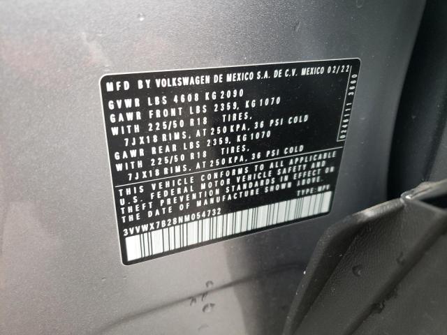 2022 VOLKSWAGEN TAOS SE 3VVWX7B28NM054732
