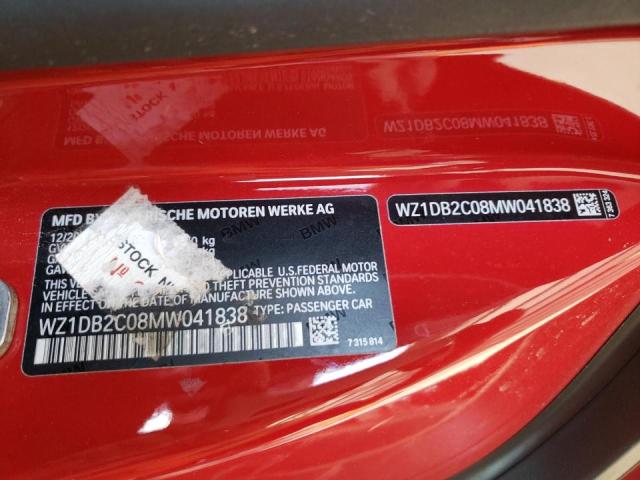 2021 TOYOTA SUPRA WZ1DB2C08MW041838