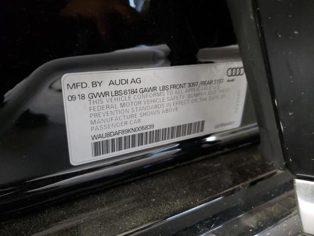2019 AUDI A8 L WAU8DAF89KN005839