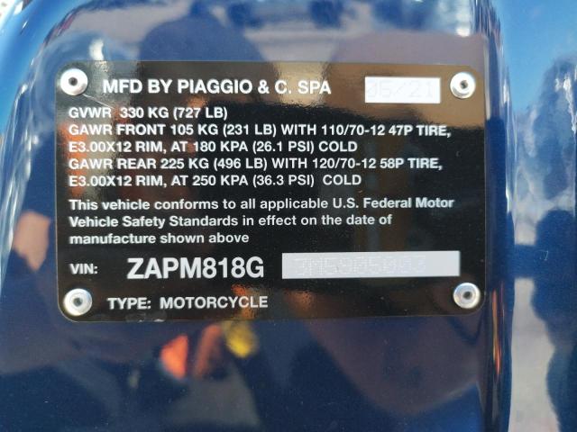 2021 VESPA SPRINT ZAPM818G3M5905003