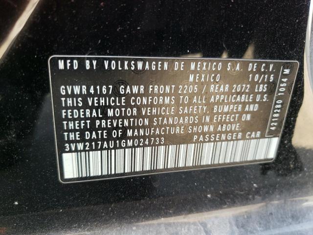2016 VOLKSWAGEN GOLF S/SE 3VW217AU1GM024733