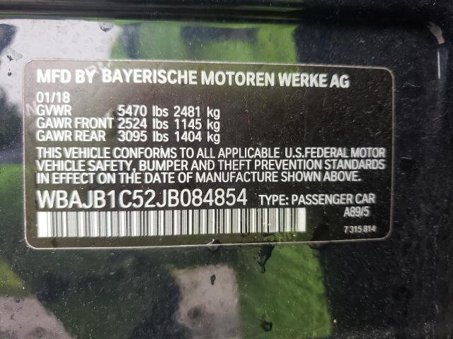 2018 BMW 530XE WBAJB1C52JB084854