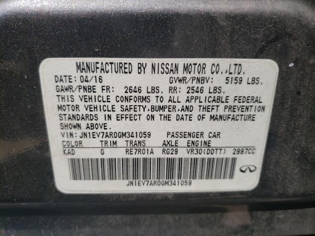 2016 INFINITI EX30 - JN1EV7AR0GM341059