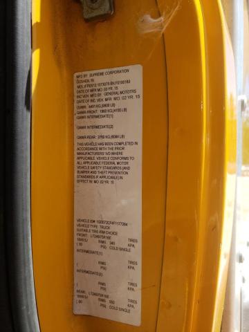 2015 GMC SAVANA CUT 1GD072CF4F1177284